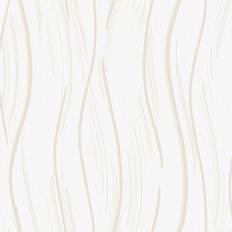 Shimmer Wave Wallpaper Natural Beige Gold World of Wallpaper AF0024