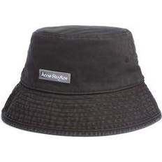 Acne Studios Hats Acne Studios Logo Patch Bucket Hat - Black