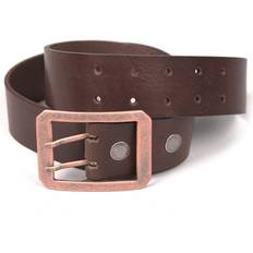 85cm Double Leather Belt Brown