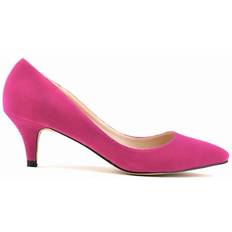 XZGSTORE US8 AU7.5 EUR39 24.5cm, rose Women Pumps OL Shoes High Heels Ladies Comfortable Low Office Suede Pumps