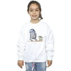 Star Wars The Mandalorian R2D2 And Grogu Sweatshirt White 3-4