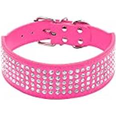 Huansun Dog Collars Crystal Studded Dogs Pet Collars