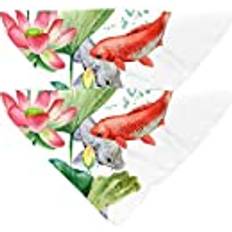 VAPOKF 2-pack hundbandana koi karp fisk lotusdamm husdjur