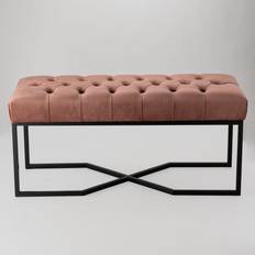 Pink Settee Benches Ebern Designs Gepolsterte Erald Sofabank