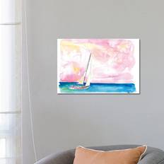 Longshore Tides Sailing into Sunset and Next Call & Bleichner Framed Art