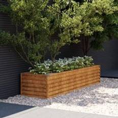 Corten Steel Pots & Planters Berkfield Home Garden Raised Bed 194x50x36