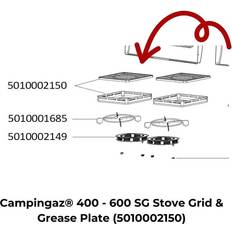 Campingaz Â 400 600 SG Stove Grid & Grease Plate 5010002150