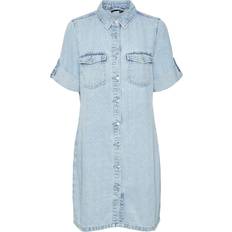 Jennie Short Dress - Blue/Light Blue Denim