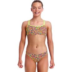 Multicoloured Bikinis Children's Clothing Funkita Funkita Swimwear Womens FS33G01977 Girls Fireworks Criss Cross Bikini Set Multicolour 8Y