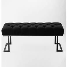 Black Settee Benches Ebern Designs Gepolsterte Femmine Sofabank