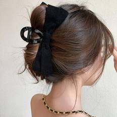 SDJMA Velvet Bow Hair Claw Clips Ribbon Bow Clips Big