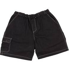 6XL Shorts Abraxas Jeans-Cargoshorts mit Gummibund schwarz