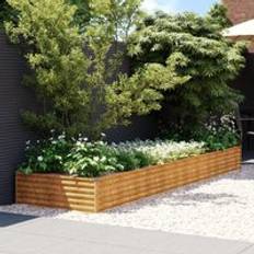 Corten Steel Raised Garden Beds Berkfield Home Garden Raised Bed 387x100x36 Corten Steel