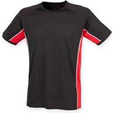 Finden & Hales Performance Panelled T-Shirt Black