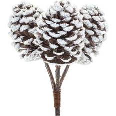 Christmas Trees Melrose Flocked Pine Cone Bundle Christmas Tree