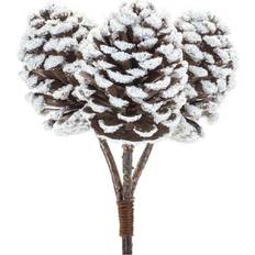 Brown Christmas Trees Melrose Flocked Pine Cone Bundle Set of 6 Christmas Tree