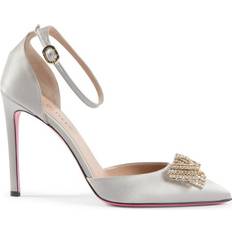 Grå Pumps Dee Ocleppo Womens Strass Crystal Bow Pump -Grey Satin