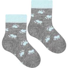 Steven Baby Unisex Funny Novelty Patterns Cotton Socks Paws Light Grey 6-12M