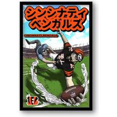 Sporticulture Cincinnati Bengals 14" 20" Anime Print Framed Art