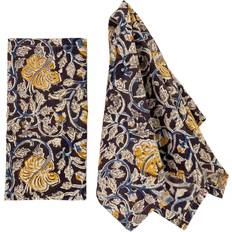 Afroart YELLOW POPPY Servett 2-pack svart/gul