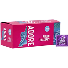 Adore Adore Ribbed Pleasure Textured Condoms Bulk Packs 288 Condoms Textured