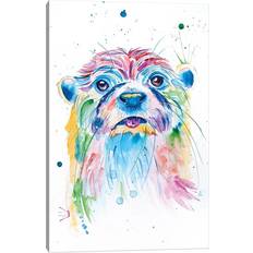 ClassicLiving Watercolor Jewel Toned Otter Multicolour Framed Art 20.3x30.5cm