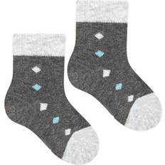 0-1M Socks Children's Clothing Steven Baby Unisex Funny Novelty Patterns Cotton Socks Diamonds Grey 6-12M