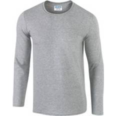 Gildan Softstyle Polycotton Long-Sleeved T-Shirt Grey