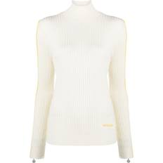 Moncler Women Jumpers Moncler polo-neck jumper women Virgin Wool White