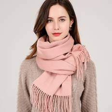 Grandado Kvinner ull skjerf vinter kashmir echarpe wraps til damer fast foulard femme med skumring varme merino ull skjerf