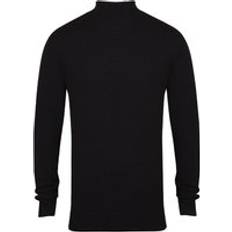 Henbury Roll Neck Sweatshirt Black