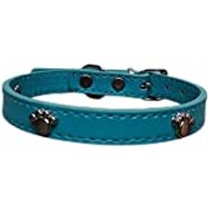 Huansun Läder Paw Cut Puppy Collars Justerbara Collars