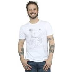 Star Wars The Mandalorian Rings Helmet T-Shirt White