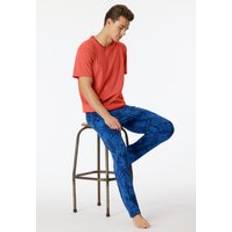 Schiesser Herren Hosen Schiesser Herren Lange Schlafhose-Mix Relax Pyjamaunterteil, Indigo_180289