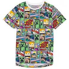 Minecraft t-shirt overworld steve creeper jungen kinder kurzarm shirt top Mehrfarbig 11-12 Jahre