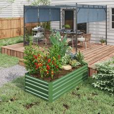 Pots, Plants & Cultivation Dakota Fields Breia Metal Outdoor Raised Flower Bed