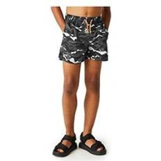 Swim Shorts Regatta Boys Skander Swim Short Black Print, Black, Years YEARS