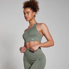 MP Women's Tempo Rib Seamless Asymmetric Bra Moss Green