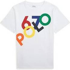 Polo Ralph Lauren Boys Graphic Polo Short Sleeve T-Shirt White, White, 6-7 Years=S 6-7 YEARS=S