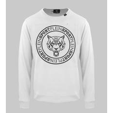 Philipp Plein Överdelar Philipp Plein Bomull Rundhalsad Sweatshirt Med Märkestryck - White