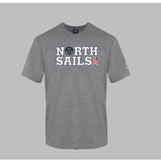 One Size T-shirts North Sails T-shirt Med Kort Ärm Och Ribbstickad Finish - Gray