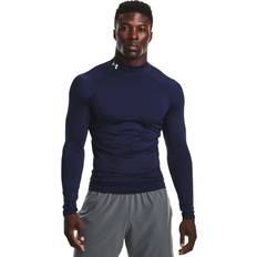 Under Armour HeatGear Mock-Neck Long-Sleeve Shirt for Men Midnight Navy/White