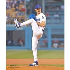 Sports Fan Products Fanatics Authentic Walker Buehler Los Angeles Dodgers Unsigned White Jersey Pitching Photograph