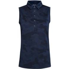 Backtee Ladies Camou Top ohne Arm Polo navy