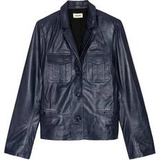 Zadig & Voltaire Liams Leather Jacket Marine