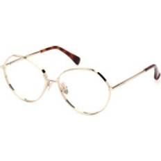 Glasögon & Läsglasögon Max Mara MM5139 32 56 Guldiga Glasögon Endast Båge Kvinna