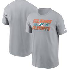 Miami Dolphins T-shirts Nike Men's Gray Miami Dolphins 2023 NFL Playoffs Iconic T-Shirt