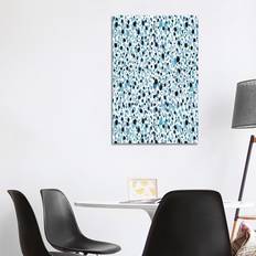 Metro Lane Dots Blue Framed Art