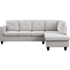 Lilola Home Santiago Light Gray Sofa 67" 5 Seater