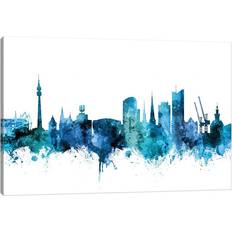 Latitude Run Essen, Germany Skyline Tompsett Framed Art